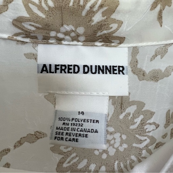 Alfred Dunner Top Shirt Button Up Built‎ in Tank Camisole Sheer Fairy Floral 14 - Picture 4 of 7